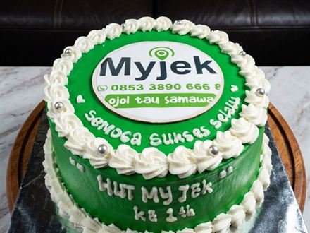 Kue perayaan HUT pertama MyJek